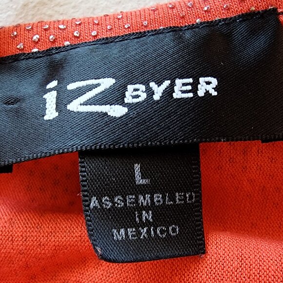 Iz Byer Red Shimmer Tank Top Size Large - Picture 7 of 12